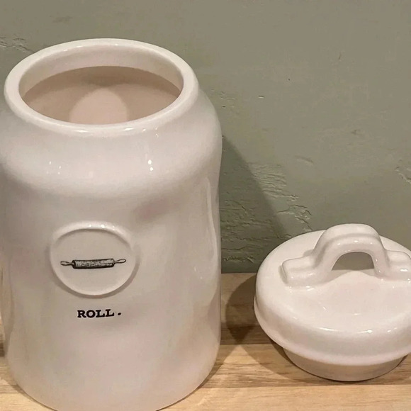 Rae Dunn Ceramic ROLL Canister with lid. Rae Dunn artisans collection. NWTS - Picture 6 of 9